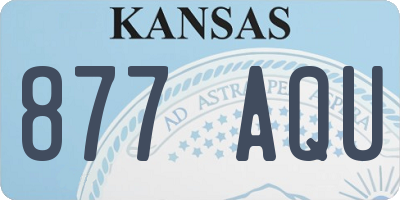 KS license plate 877AQU