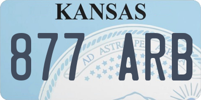 KS license plate 877ARB