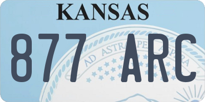 KS license plate 877ARC