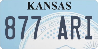 KS license plate 877ARI