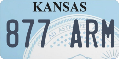 KS license plate 877ARM