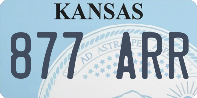 KS license plate 877ARR