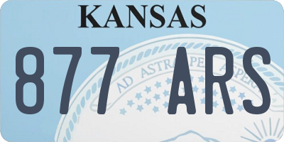 KS license plate 877ARS