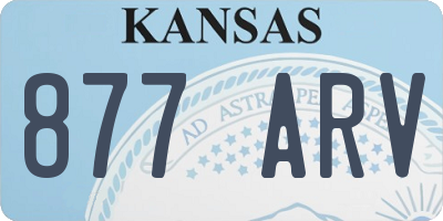 KS license plate 877ARV