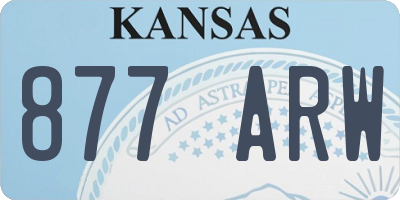 KS license plate 877ARW