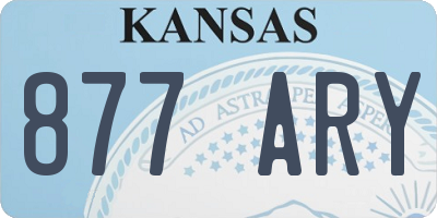 KS license plate 877ARY