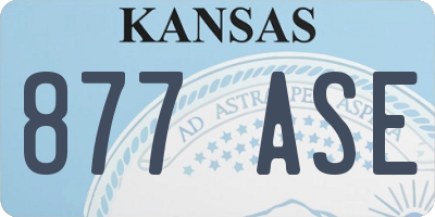 KS license plate 877ASE