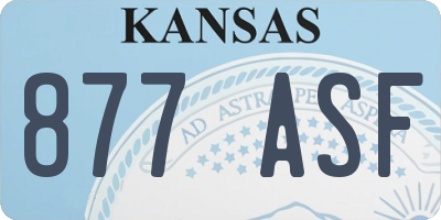 KS license plate 877ASF