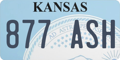 KS license plate 877ASH
