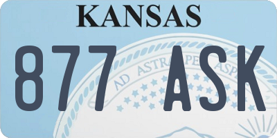 KS license plate 877ASK