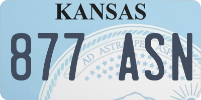 KS license plate 877ASN