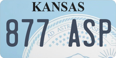 KS license plate 877ASP