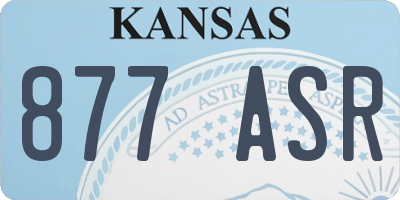 KS license plate 877ASR