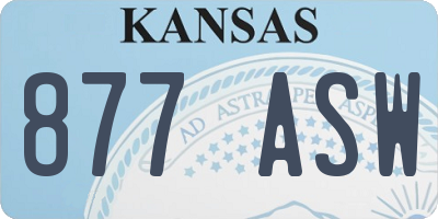 KS license plate 877ASW