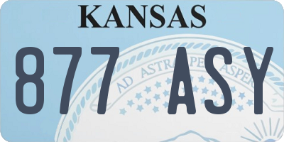 KS license plate 877ASY