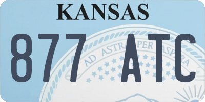 KS license plate 877ATC