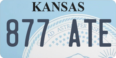 KS license plate 877ATE