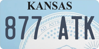 KS license plate 877ATK