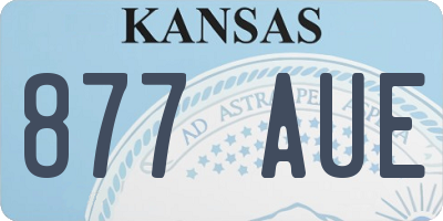 KS license plate 877AUE