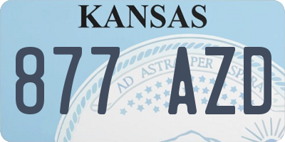 KS license plate 877AZD