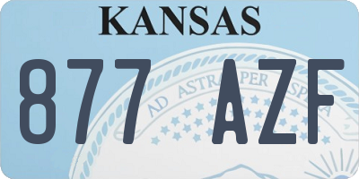 KS license plate 877AZF