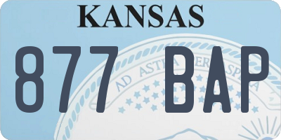 KS license plate 877BAP