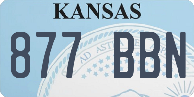KS license plate 877BBN