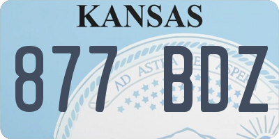 KS license plate 877BDZ