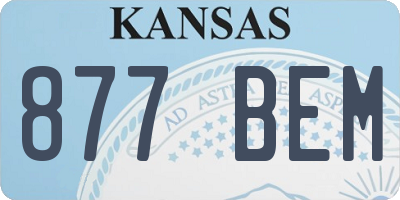 KS license plate 877BEM