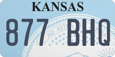 KS license plate 877BHQ