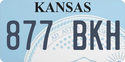 KS license plate 877BKH
