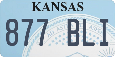 KS license plate 877BLI
