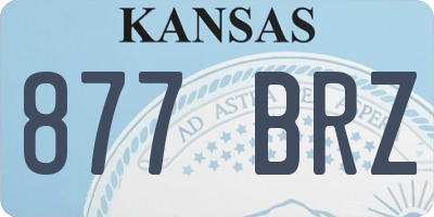 KS license plate 877BRZ