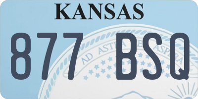 KS license plate 877BSQ