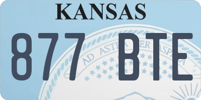 KS license plate 877BTE