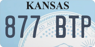 KS license plate 877BTP