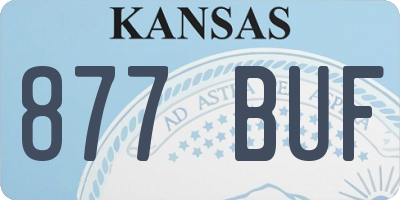 KS license plate 877BUF