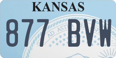 KS license plate 877BVW