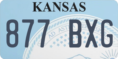 KS license plate 877BXG