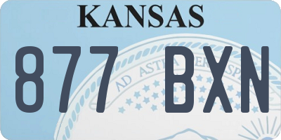 KS license plate 877BXN