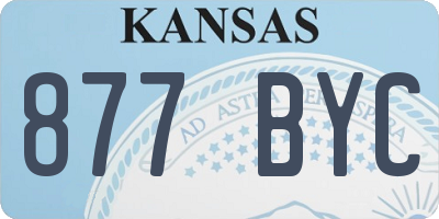 KS license plate 877BYC