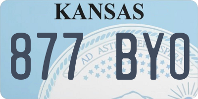 KS license plate 877BYO