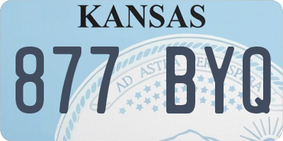 KS license plate 877BYQ