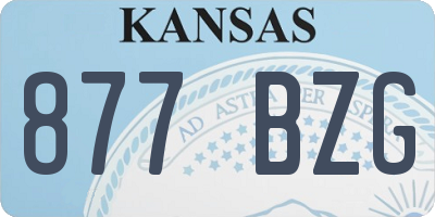 KS license plate 877BZG