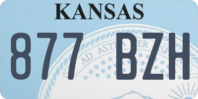 KS license plate 877BZH