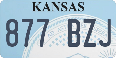 KS license plate 877BZJ