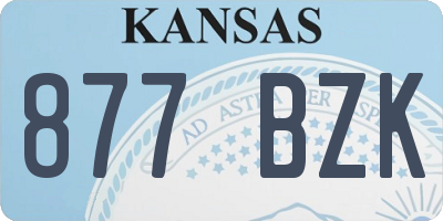 KS license plate 877BZK