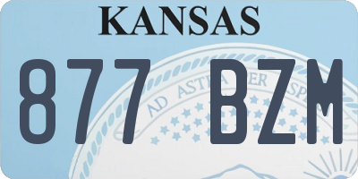 KS license plate 877BZM