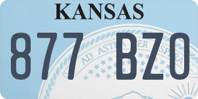 KS license plate 877BZO