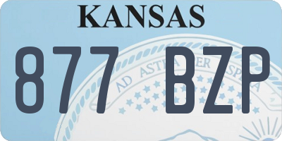 KS license plate 877BZP
